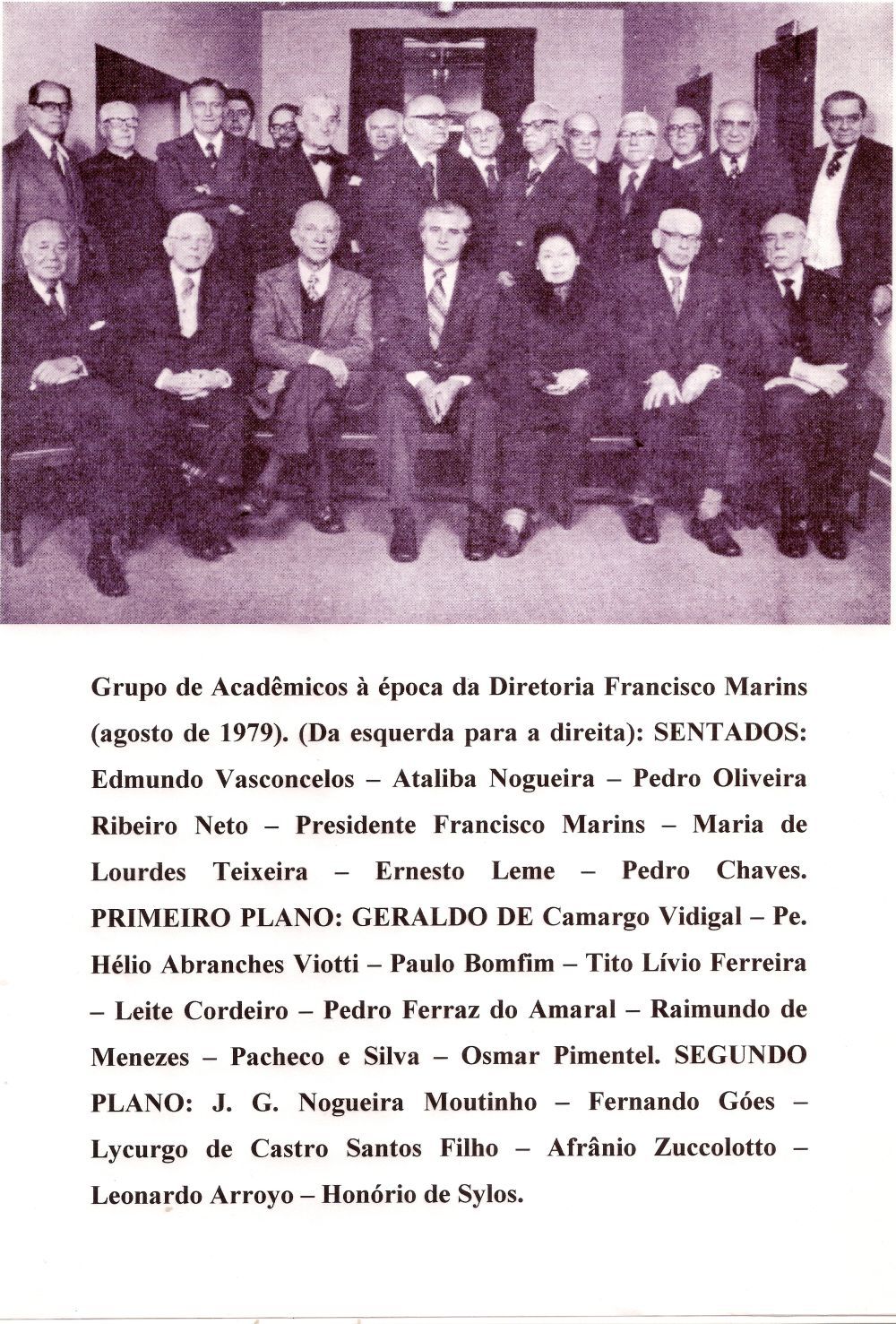 Foto - Visita da Academia Paulista de Letras em Botucatu em 2001