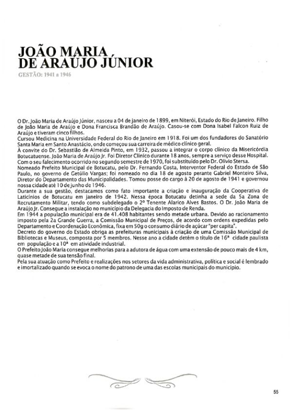 Foto - Registro biográfico dos prefeitos de Botucatu - Olavo Pinheiro Godoy