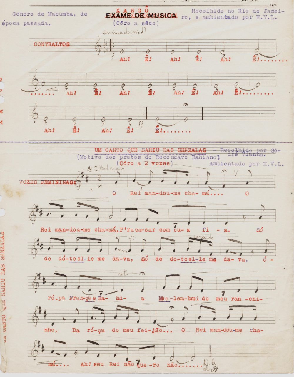 Foto - Espólio musical do Prof. Alfredo Franklin de Mattos
