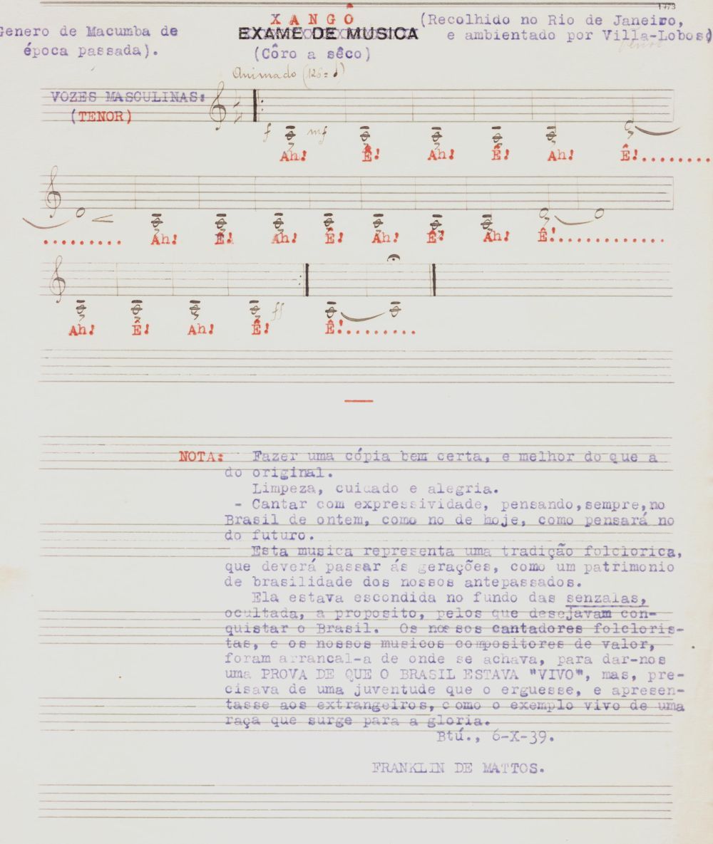 Foto - Espólio musical do Prof. Alfredo Franklin de Mattos
