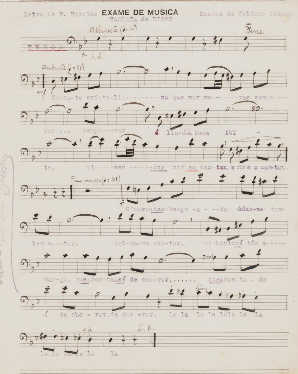 Foto - Espólio musical do Prof. Alfredo Franklin de Mattos
