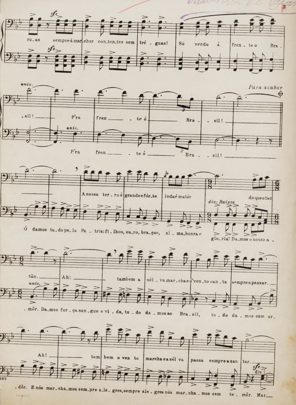 Foto - Espólio musical do Prof. Alfredo Franklin de Mattos
