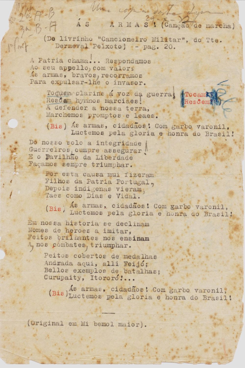 Foto - Espólio musical do Prof. Alfredo Franklin de Mattos
