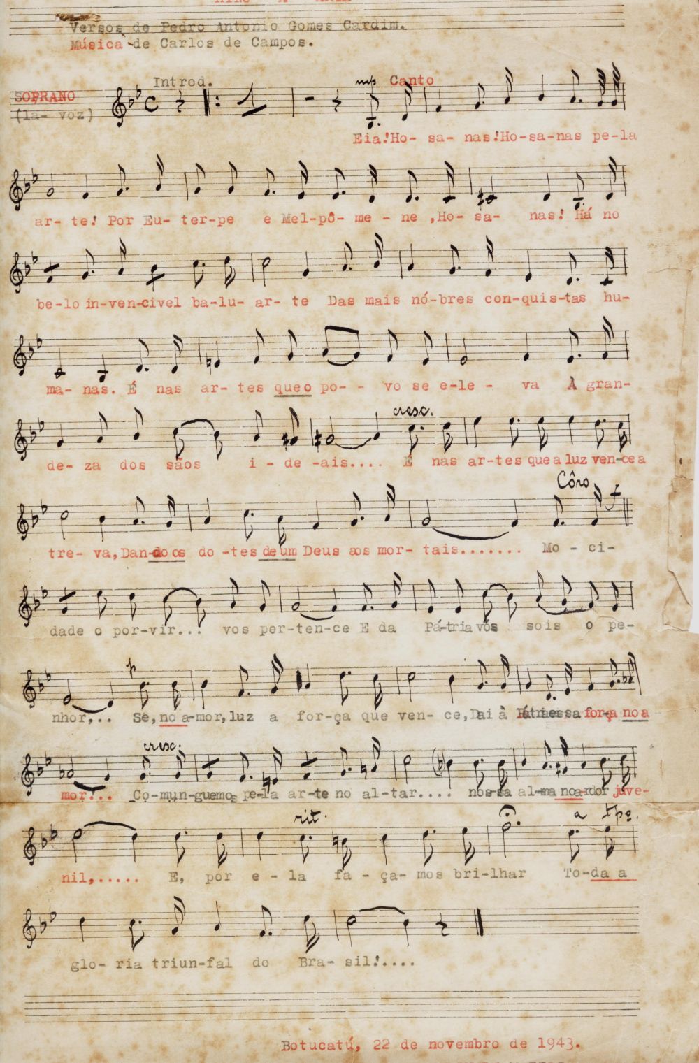 Foto - Espólio musical do Prof. Alfredo Franklin de Mattos
