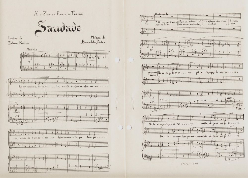 Foto - Espólio musical do Prof. Alfredo Franklin de Mattos
