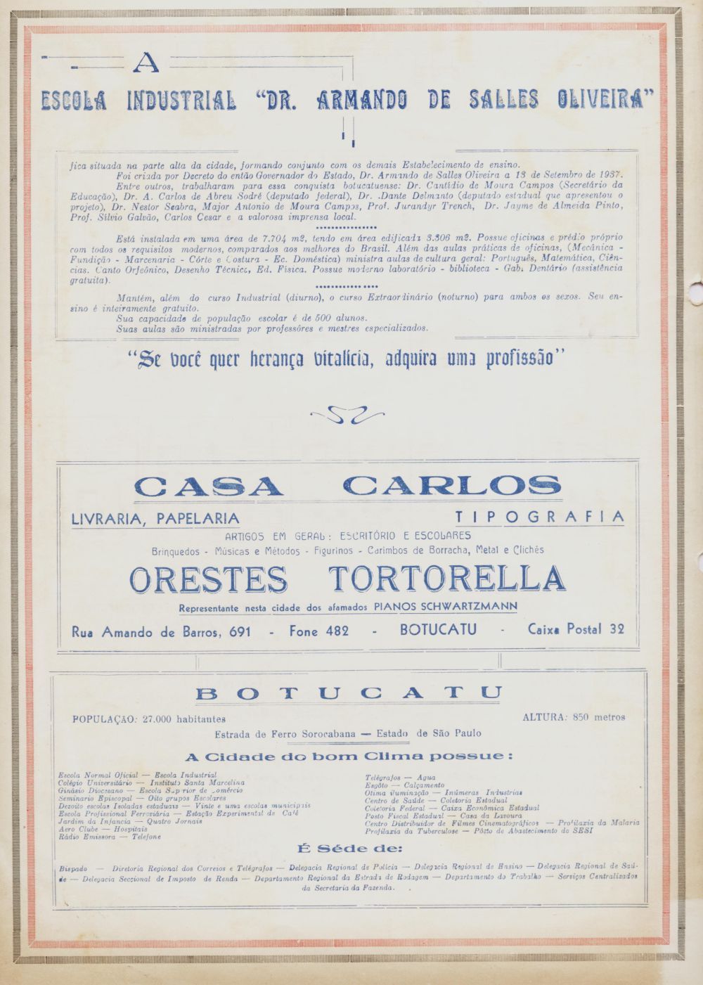 Foto - Espólio musical do Prof. Alfredo Franklin de Mattos
