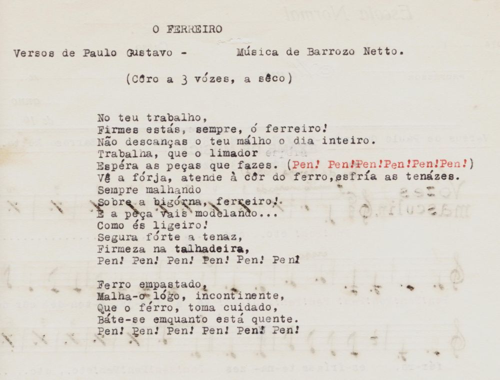 Foto - Espólio musical do Prof. Alfredo Franklin de Mattos
