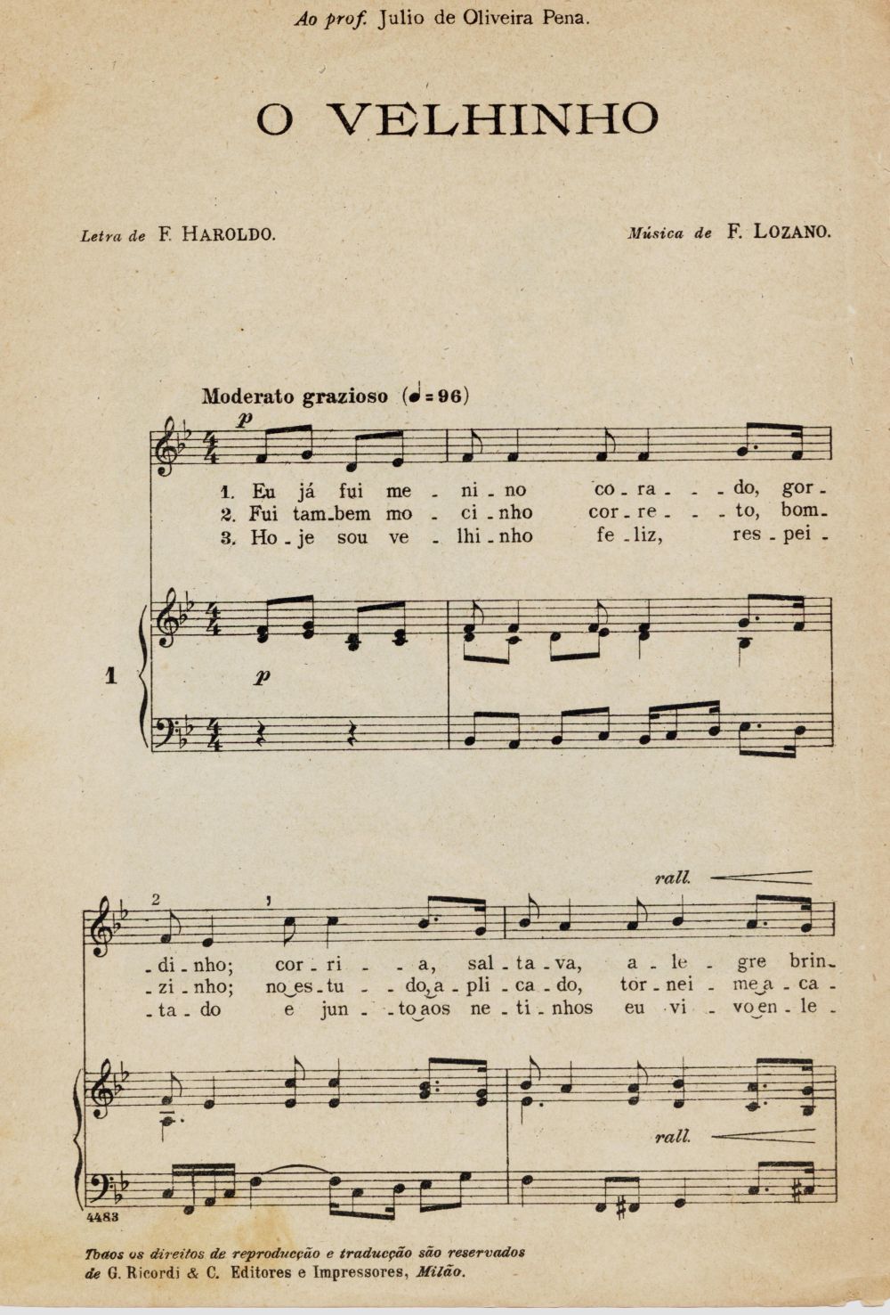 Foto - Espólio musical do Prof. Alfredo Franklin de Mattos
