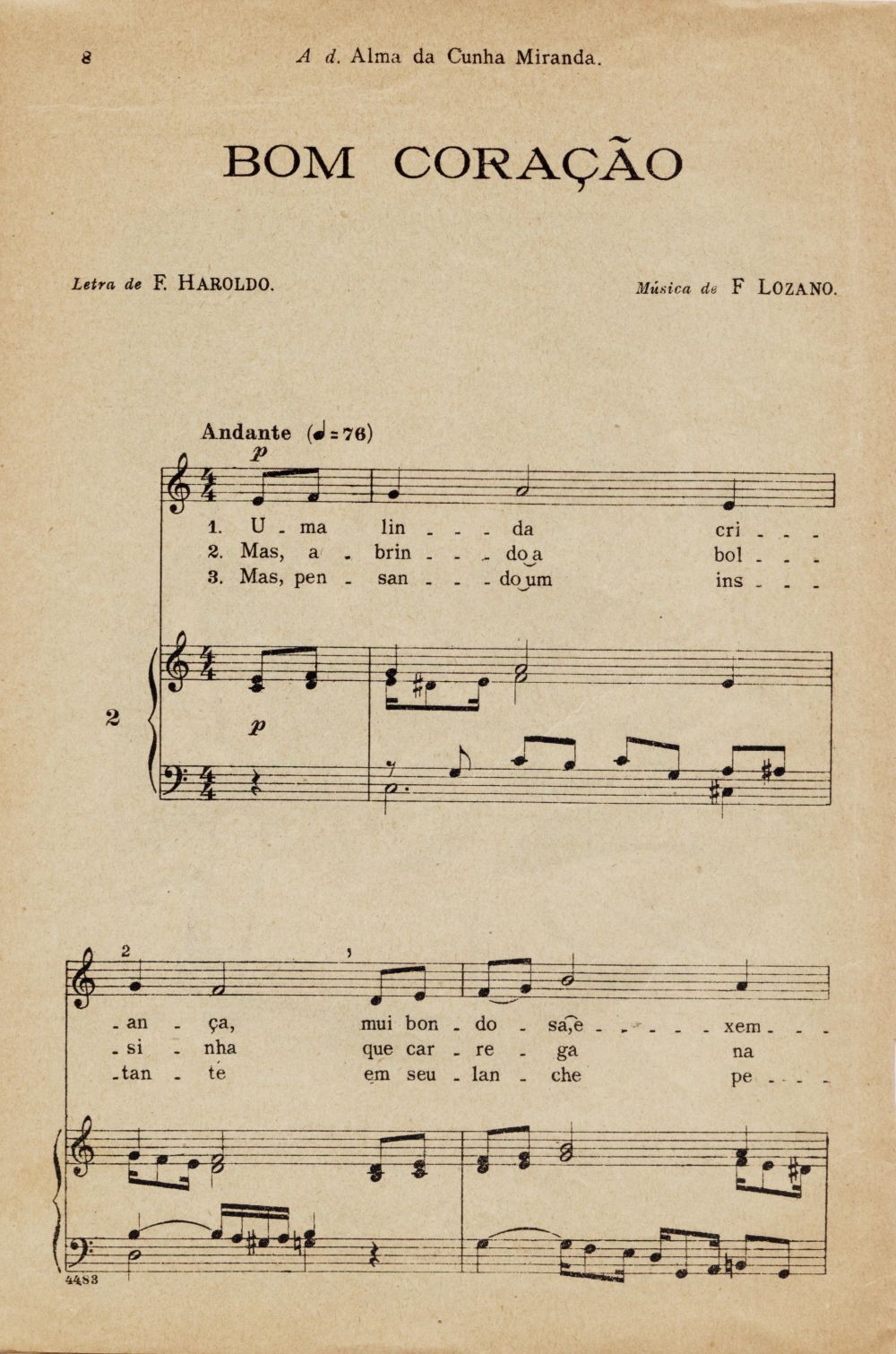 Foto - Espólio musical do Prof. Alfredo Franklin de Mattos
