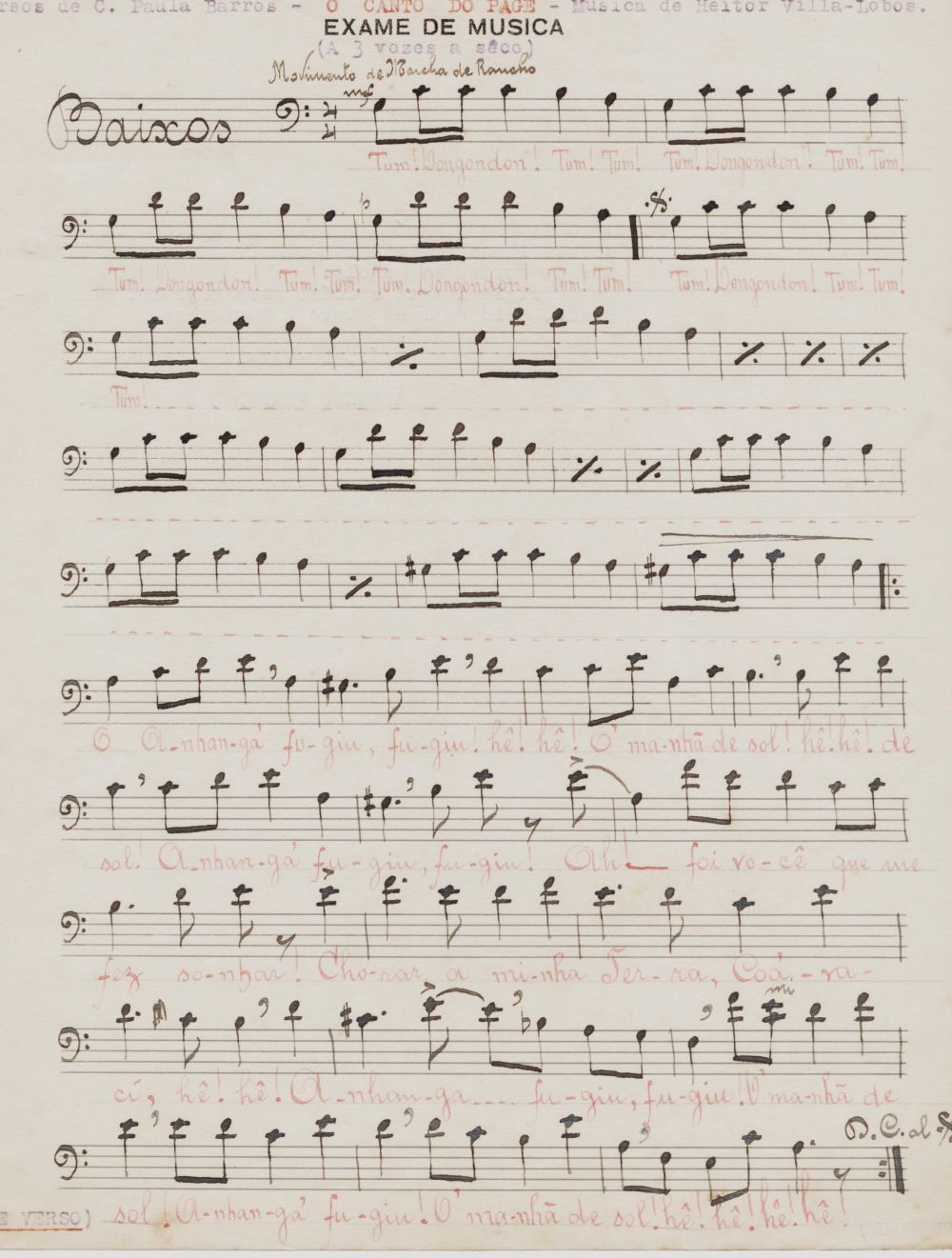 Foto - Espólio musical do Prof. Alfredo Franklin de Mattos
