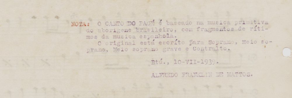 Foto - Espólio musical do Prof. Alfredo Franklin de Mattos
