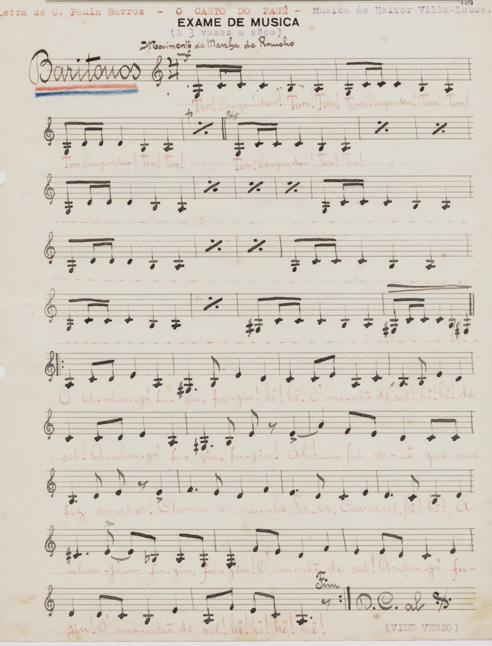 Foto - Espólio musical do Prof. Alfredo Franklin de Mattos
