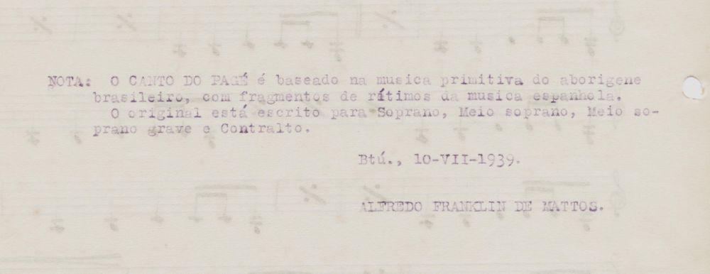 Foto - Espólio musical do Prof. Alfredo Franklin de Mattos
