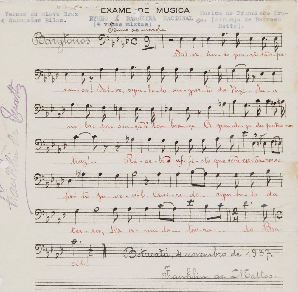 Foto - Espólio musical do Prof. Alfredo Franklin de Mattos
