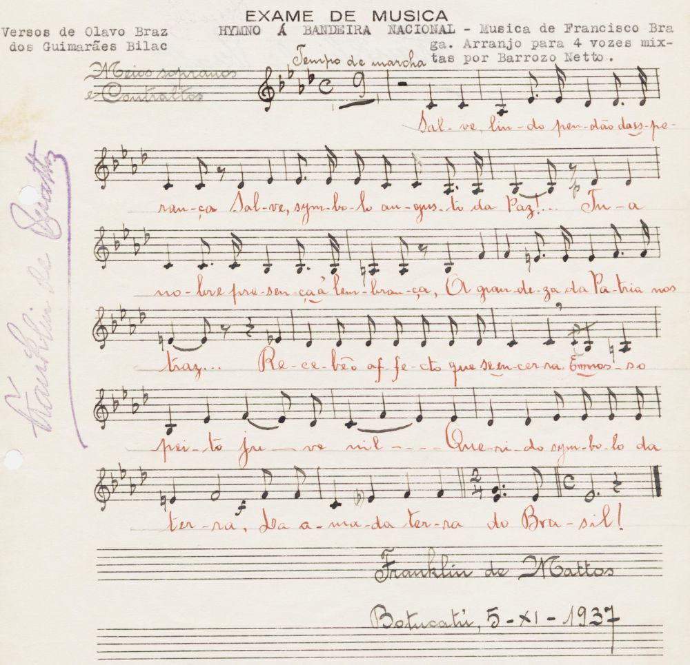 Foto - Espólio musical do Prof. Alfredo Franklin de Mattos
