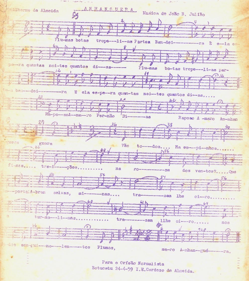 Foto - Espólio musical do Prof. Alfredo Franklin de Mattos
