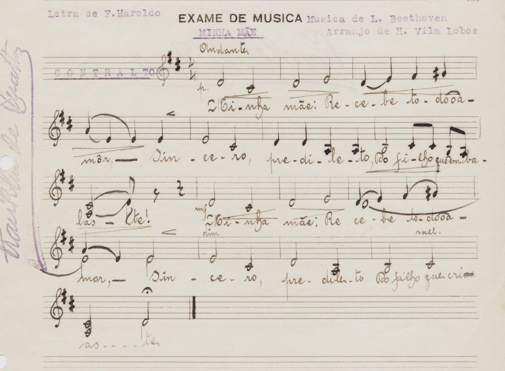 Foto - Espólio musical do Prof. Alfredo Franklin de Mattos
