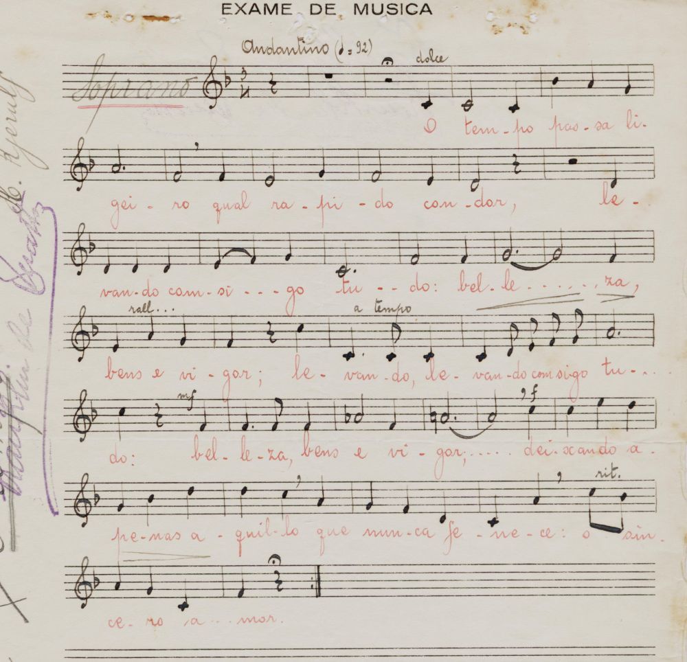 Foto - Espólio musical do Prof. Alfredo Franklin de Mattos
