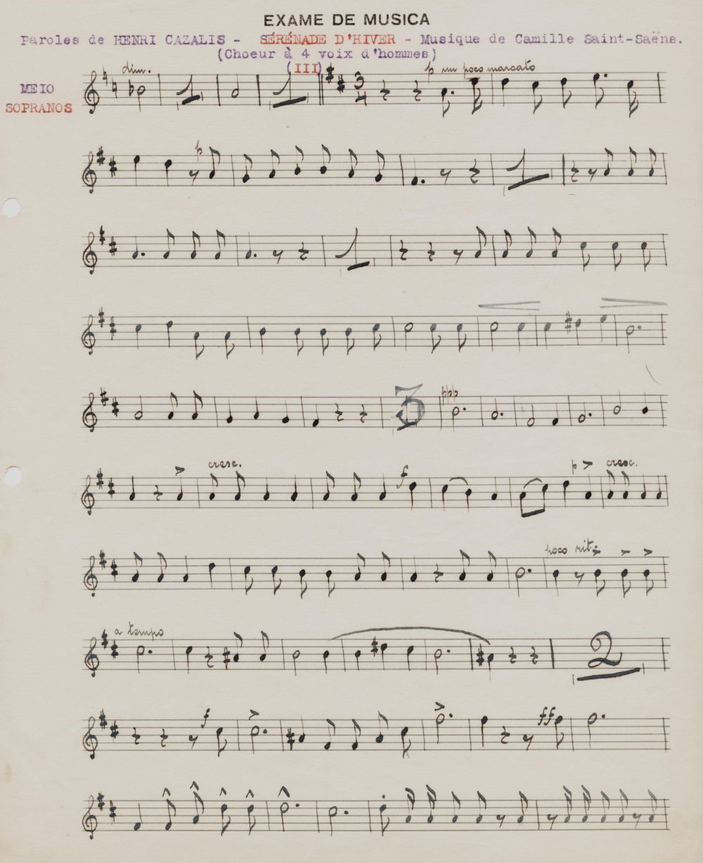 Foto - Espólio musical do Prof. Alfredo Franklin de Mattos
