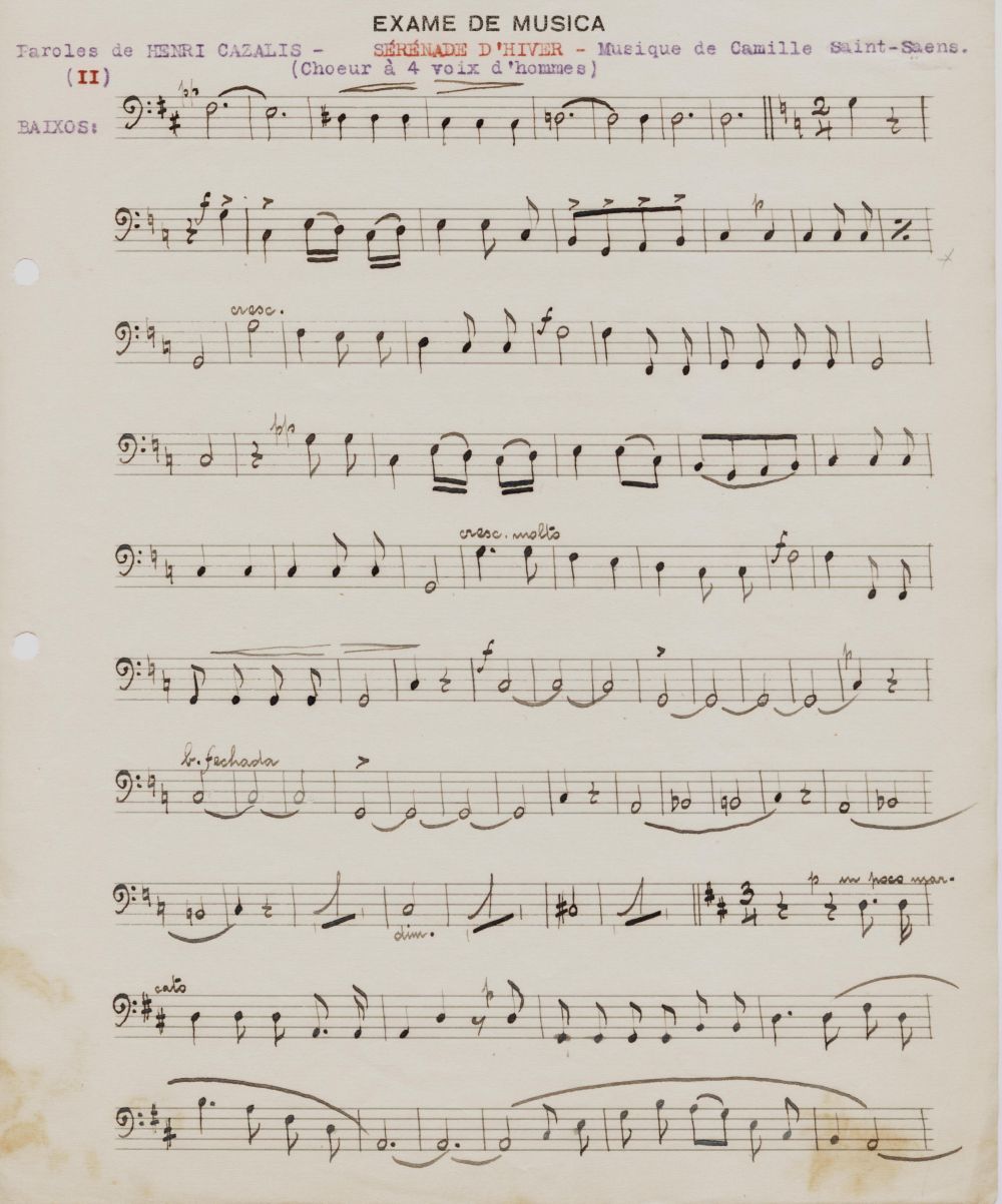 Foto - Espólio musical do Prof. Alfredo Franklin de Mattos
