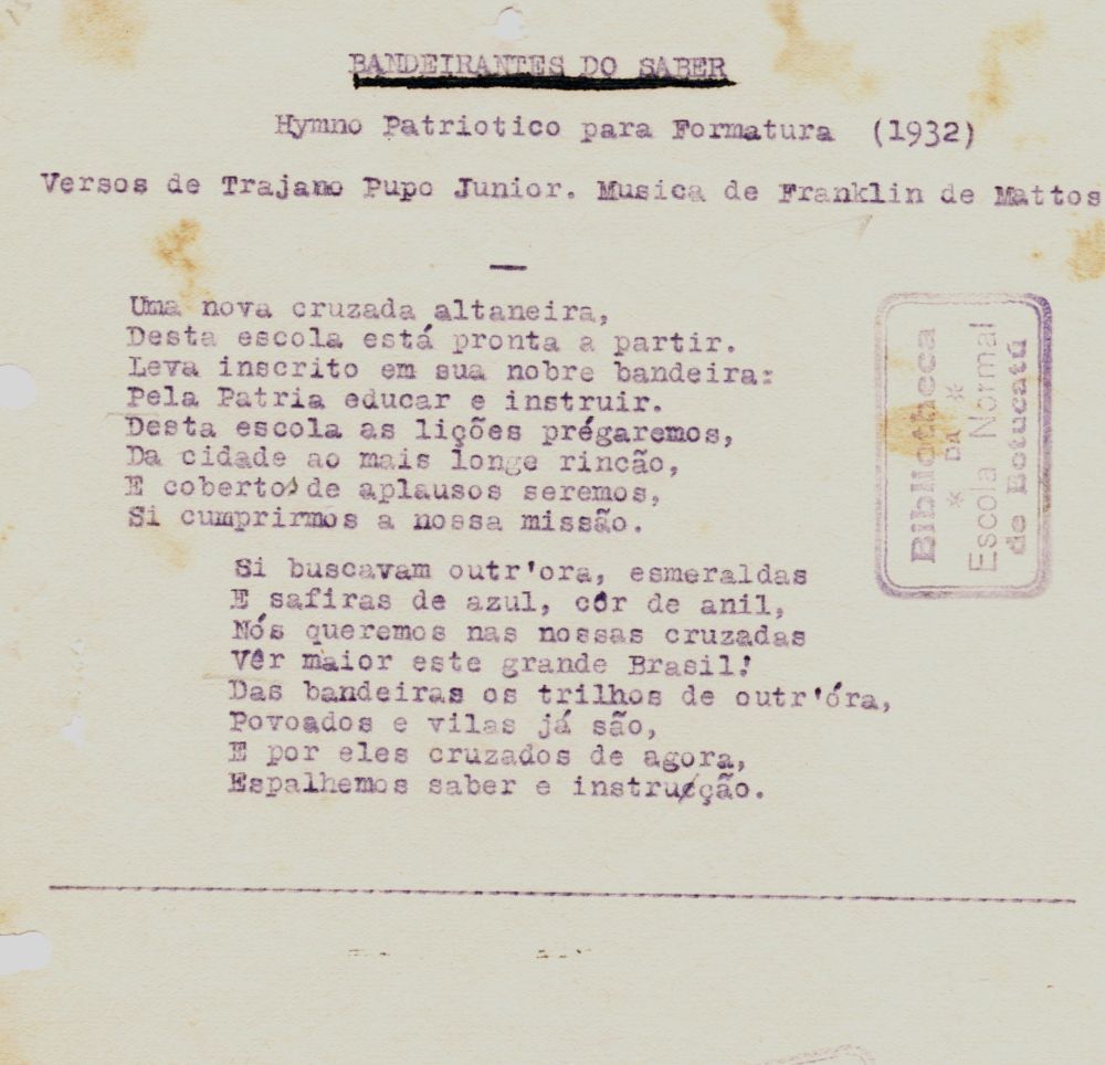 Foto - Espólio musical do Prof. Alfredo Franklin de Mattos
